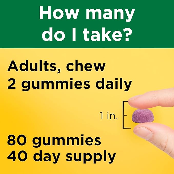 Nature Made Calcium Adult Gummies, 80 Count (Pack of 3)