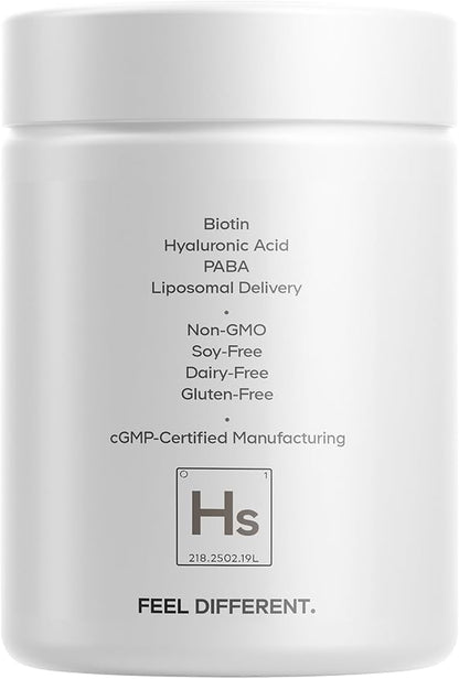 Codeage Hair Skin Nails Vitamins Platinum - KeraGEN-IV Keratin, Dermaval - Hair Fall, Skin Elasticity & Moisture Support - Biotin 5000, Collagen, Vitamin C, Coffeeberry, PABA Supplement - 60 Capsules