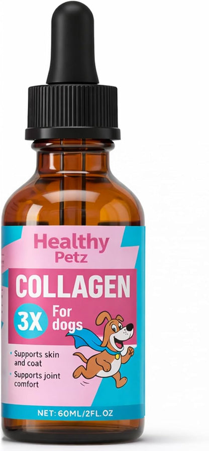 Healthy Petz Premium Liquid Collagen Drops for Dogs - Advanced Joint Support, Gut Health & Vitality Supplement, 2 Fl Oz