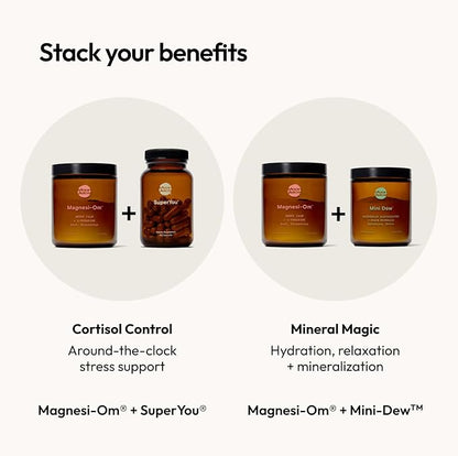Moon Juice Magnesi-Om Magnesium Powder Supplement - Chelated Magnesium Complex + L-Theanine Blend for Rest, Relaxation & Regularity - Vegan, Non-GMO & No Sugar, Berry, 7.7 oz, 55 Servings