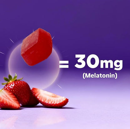 Vitamatic Sugar Free Melatonin 30mg per Gummy - 60 Servings - 60 Vegetarian Gummies - Non-Habit Forming Supplement (60 Count (Pack of 3))