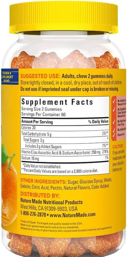 Adventure Home Vitamin C 250 mg Gummies Dietary Supplement 120 Count+Better Guide Vitamins Supplements