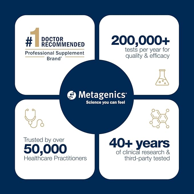 Metagenics Magnesium Glycinate - Highly Absorbable Magnesium Supplement for Sleep, Stress Relief & Muscle Relaxation* - Supports Bone, Heart & Nerve Health* - Non-GMO, Gluten-Free - 120 Tablets