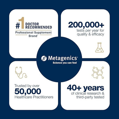 Metagenics Magnesium Glycinate - Highly Absorbable Magnesium Supplement for Sleep, Stress Relief & Muscle Relaxation* - Supports Bone, Heart & Nerve Health* - Non-GMO, Gluten-Free - 120 Tablets