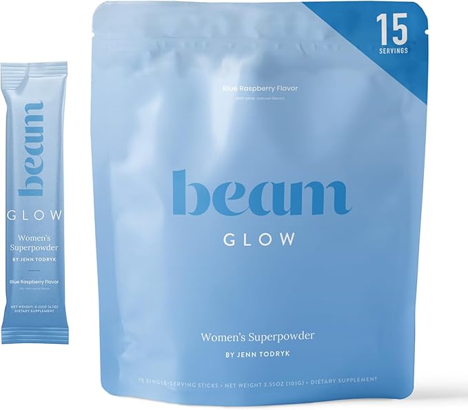 Beam Glow Hormone Balance Supplement for Women – Cortisol Supplement for Women, PMS Relief Supplement, Perimenopause & PCOS Support, Womens Vitamins, Thyroid Support with Ashwagandha & Selenium