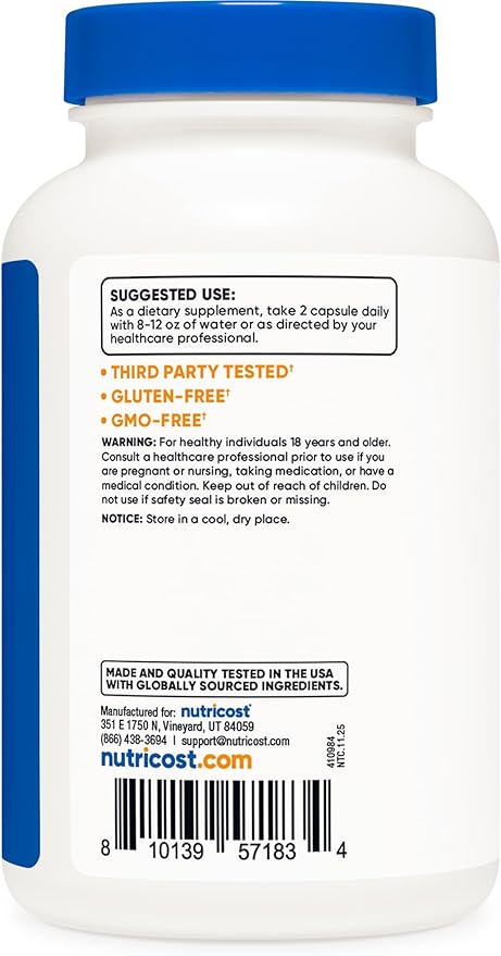 Nutricost Triple Magnesium Complex (300mg, 120 Capsules) - from Di-Magnesium Malate, Bisglycinate and Citrate, 60 Servings