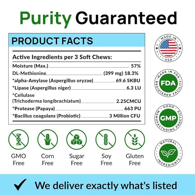 PAWFECTCHEW Green Grass Dog Chews with Probiotics – Lawn Burn Support – Dog Urine Neutralizer for Grass – Pee Spot Control – Gut & Urinary Health – 240Ct