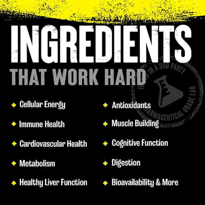 Animal Pak - Convenient All-in-One Vitamin & Supplement Powder - Zinc, Vitamins C, B, D, Amino Acids, Immune Support, Digestive Enzymes, and More - Daily Multivitamin for Women & Men - 60 Scoops