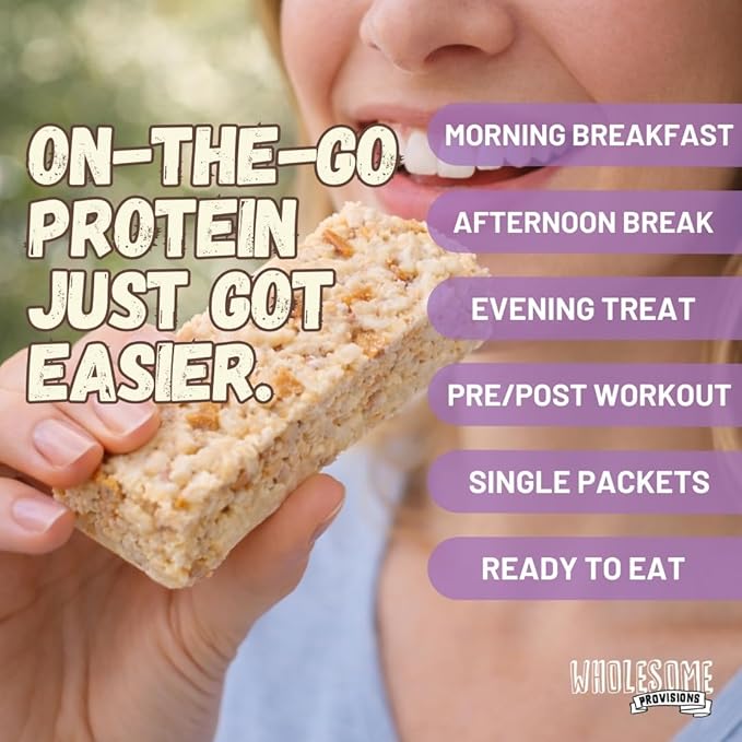 Protein Crispy Rice Treats, 15g Protein, 3g-7g Net Carbs, Low Carb, Fluffy, Soft, Chewy, Gluten Free, High Fiber, Keto-Friendly, No Aftertaste (Salted Toffee Crunch, 1 Pack)