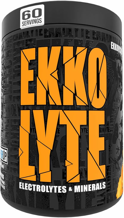 Ekkovision Ekkolyte Electrolytes & Minerals Powder, 50 MG Vitamin C & 155 MG Magnesium for Hydration Support, Essential Electrolytes for Women & Men, Orange Flavored Electrolyte Mix, 60 Servings