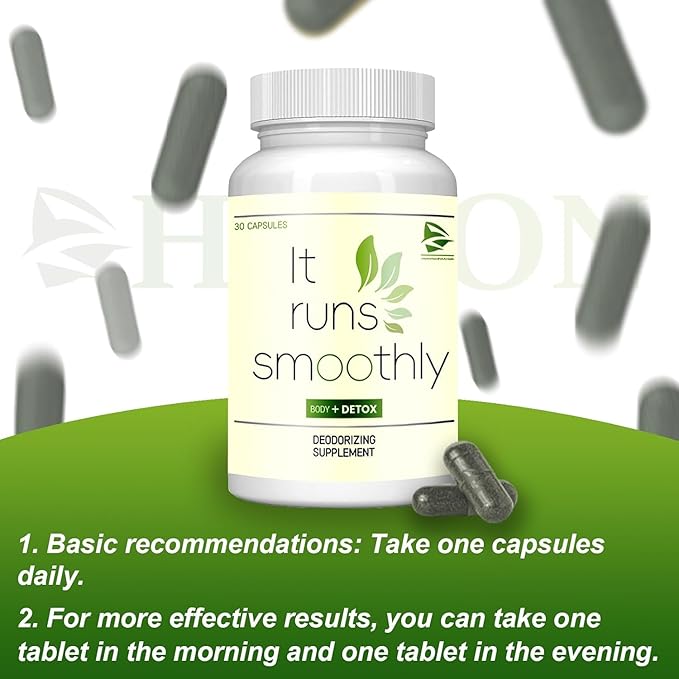 Generic Body Deodorizing Supplement Works, Chlorophyll Capsules for Body Odor, Pills for Body Odor Control, Internal Deodorant, Immune & Digestion Support, Vegan Friendly (2pcs)