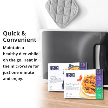 HMR Pasta Picks Entrée Pack, Pre-Packaged Lunch or Dinner to Support Weight Loss, Pack of 6 Ready to Eat Meals, 10-16 grams of Protein per Entrée, Low Calorie Food, 7-8 oz Servings per Meal