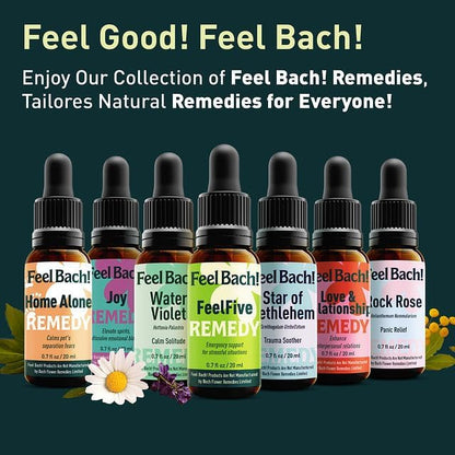 Feel Bach! Sweet Dreams #1 Remedy - Natural Homeopathic Flower Essences for Racing Thoughts, Emotional Fatigue, Promotes Deep Sleep, Vegan, Gluten & Sugar-Free, Non-Habit Forming, 20ml (0.7 fl oz)