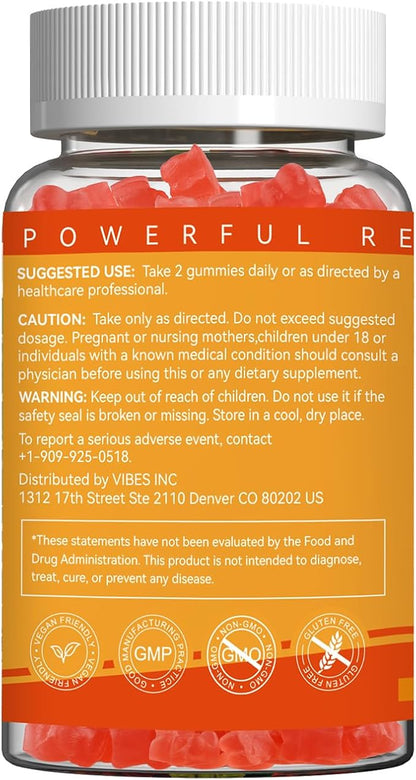 2 Pack Ashwagandha Gummies & Vitamin D3, 3000mg Extra Strength Ashwagandha Root Extract for Boosts Energy, Immune Support, Non-GMO, Strawberry Flavor, 120 Count