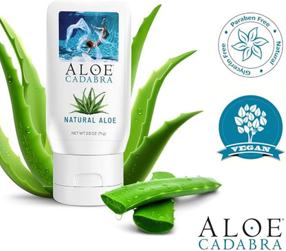 Aloe Cadabra Natural Water-Based Personal Lubricant, Organic Aloe Lube for Men, Women, and Couples, pH Balanced (Unscented 2.5 Ounces, 5 Pack)