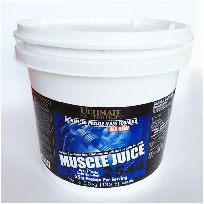 Ultimate Nutrition Muscle Juice, Weight Gain Drink Mix - Mass Gainer Workout Powder for Men & Women - Supplement for Lean Muscle Growth & Immune Support with 55g Protein - Vanilla, 13.2lb