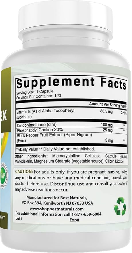 Best Naturals DIM Complex 100 mg 120 Capsules (120 Count (Pack of 2))
