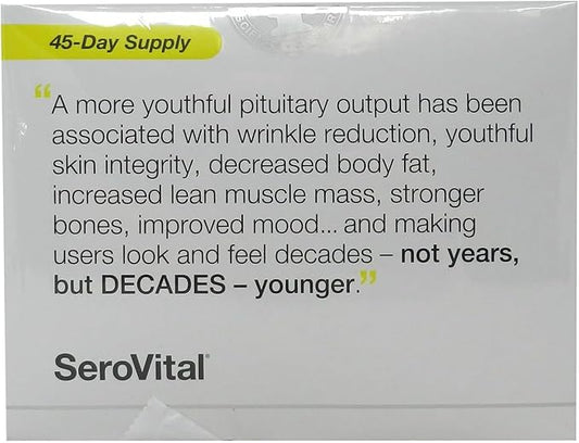 Sero-Vital Renewal Complex - Reverse The Signs of Aging - Clinically Tested to Increase Human Growth Hormone (HGH) - 180 Capsules
