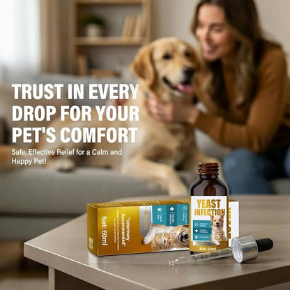 Yeast Infection Treatment for Dogs - Soothing Ear & Skin Relief for Itch & Inflammation, Natural Dog Allergy Support