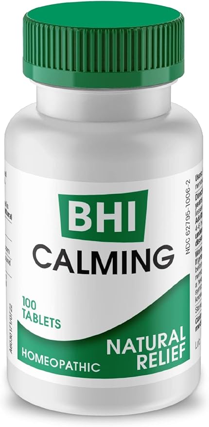 MediNatura BHI Calming Support Tablets – Natural, Plant-Based Support for Simple Nervous Tension, Irritability & Sleeplessness – Relaxation & Nighttime Support – 100 Count
