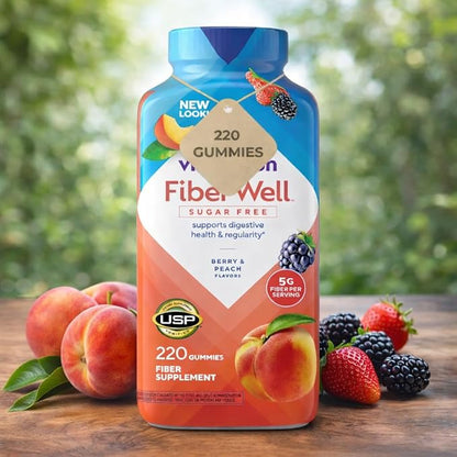 Fiber Well Gummies-Vital Fiber Gummies, Sugar Free Gummy, Assorted Flavors, 220 Count