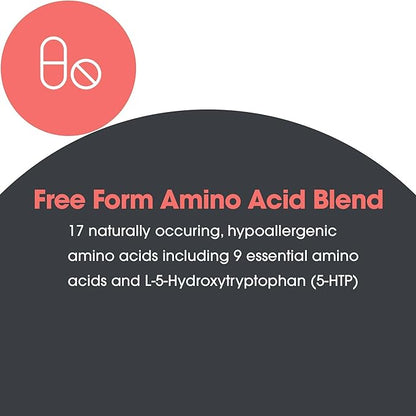 Allergy Research Group Free Aminos Supplement - Lean Muscle Mass Support, Vegetarian Capsules - 100 Count