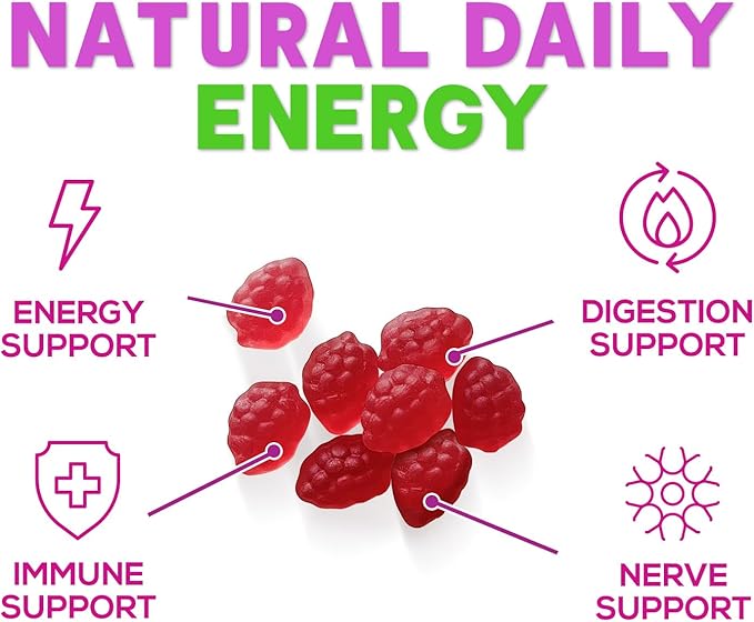 Vitamin B12 Energy Gummies - 3000 mcg per Serving Extra Strength B 12 Gummy for Metabolism & Immune System Support - Chewable Dietary B12 Supplements, Caffeine Free Gummy Vitamin - 120 Gummies