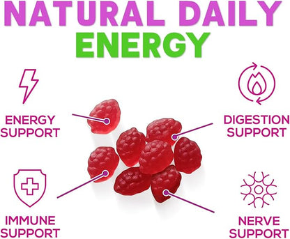 Vitamin B12 Energy Gummies - 3000 mcg per Serving Extra Strength B 12 Gummy for Metabolism & Immune System Support - Chewable Dietary B12 Supplements, Caffeine Free Gummy Vitamin - 120 Gummies