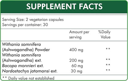Stress Hrx, Ashwagandha Supplement Capsule, Herbal Destination Stress Relief - 60 Count