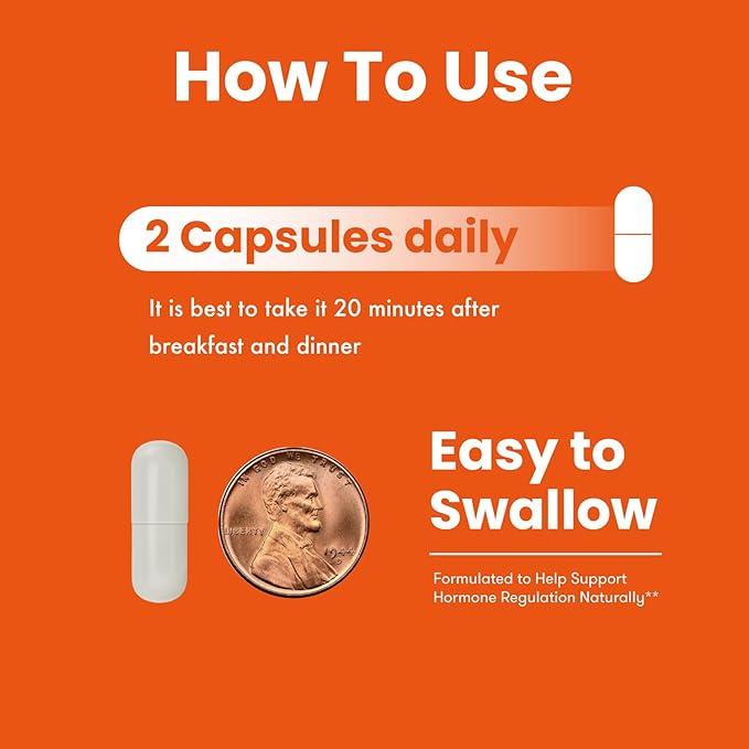 VHC Menopause Support Supplement with Soy Isoflavones & Black Cohosh Hormone Balance, Hot Flash Relief, Night Sweats Dong Quai, Red Clover, Chasteberry 30-Day Supply