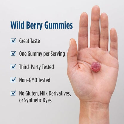 Nordic Naturals Pro Vitamin D3 Gummies, Wild Berry - 60 Gummies - 1000 IU Vitamin D3 - Great Taste - Healthy Bones, Mood & Immune System Function - Non-GMO - 60 Servings