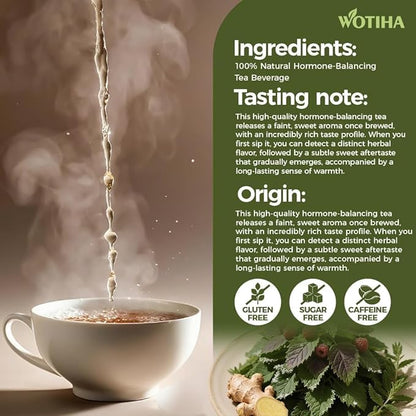 Natural Hormone Balance Tea 120g.100% natural ingredients Raspberry Leaf,Nettle Leaf,Ginger,Spearmint Leaf Hormone Herbal tea.for PMS & PCOS Supplements.