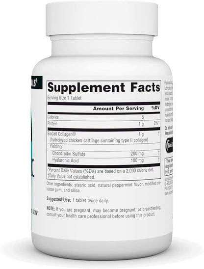 Source Naturals Hyaluronic Acid, Promotes Healthy Joints and Skin* 100mg - 30 Tablets