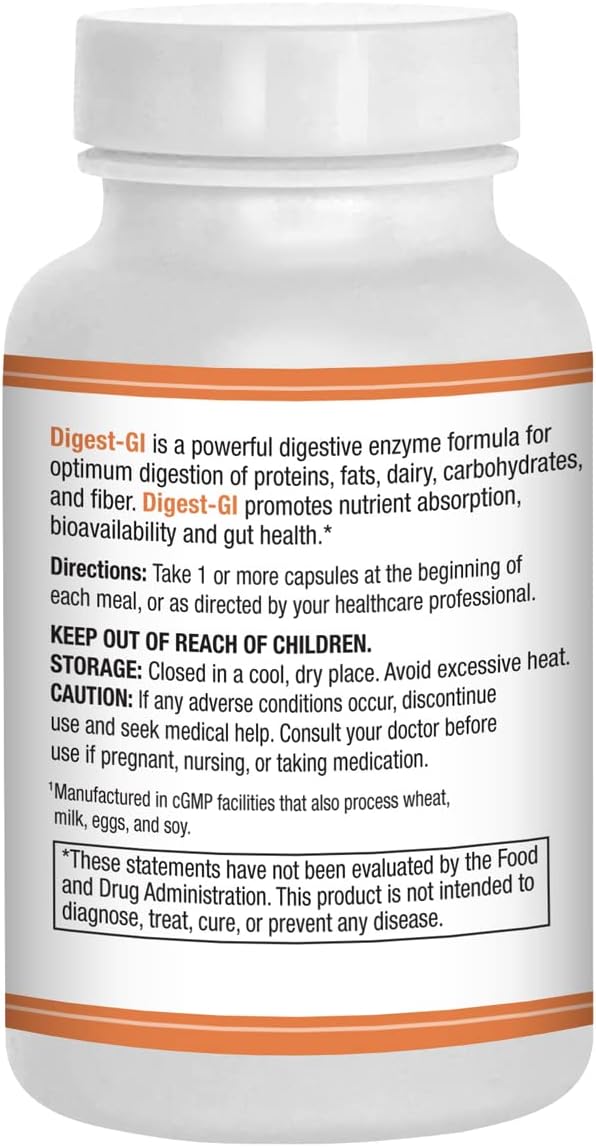 AST Enzymes Digest-GI Digestive Enzyme - Digestion and Bloating Relief for Women and Men - 90 Vegetarian Capsules