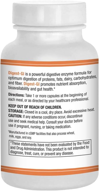 AST Enzymes Digest-GI Digestive Enzyme - Digestion and Bloating Relief for Women and Men - 90 Vegetarian Capsules