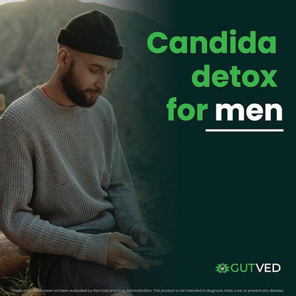 Candida Complex with Caprylic Acid for Men & Women – Anti Overgrowth, Balance and Restore Supplement for Yeast, Healthy Gut Flora & Skin with 30B/g Probiotic, Oregano, Senna - 1 Month Supply