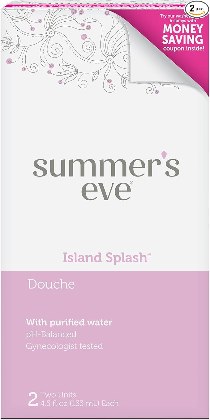 Summer's Eve Douche, Vaginal Douche for Women, Island Splash, 2 Units, 4.5 Oz Each, 1 Pack