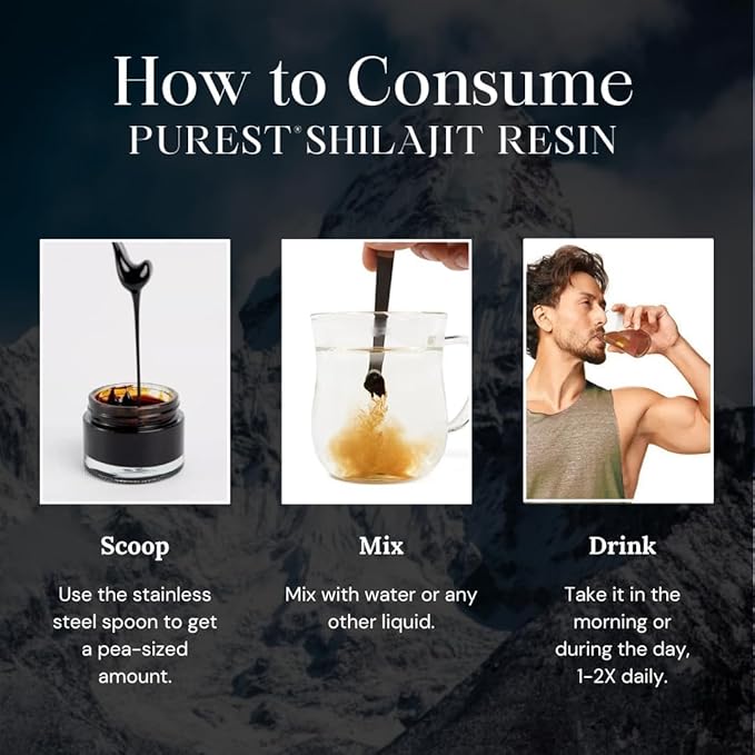 Pure Himalayan Shilajit, High Nutritional Potency, Grade A Shilajit Resin with 85+ Plant-Derived Trace Minerals and Fulvic Acid, Energy & Immune Suport for Men & Women, 3rd Party US Lab Tested (115g)
