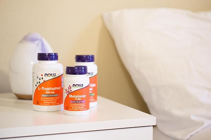 NOW Foods Supplements, L-Tryptophan 500 mg, Encourages Positive Mood*, Supports Relaxation*, 60 Veg Capsules