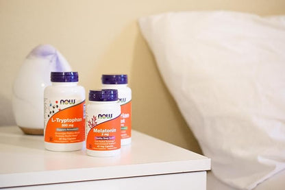NOW Foods Supplements, L-Tryptophan 500 mg, Encourages Positive Mood*, Supports Relaxation*, 60 Veg Capsules