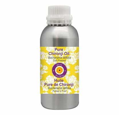 Deve Herbes Pure Chironji Oil (Buchanania latifolia) Cold Pressed 300ml (10 oz)