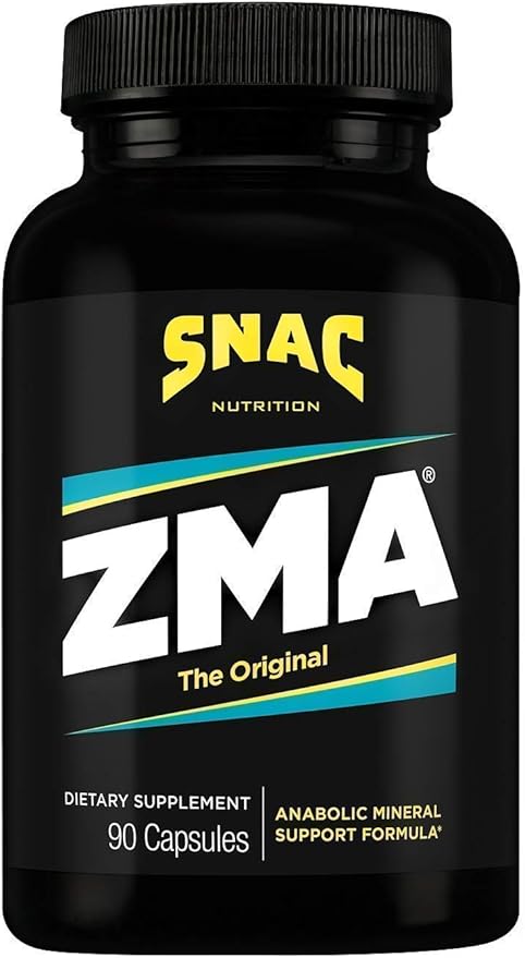 SNAC ZMA The Original Sleep & Recovery Supplement - Supports Muscle Recovery, Restful Sleep, Relaxation, Stress Relief and Immune Support with Magnesium, Zinc and Vitamin B6, 90 Veggie Capsules