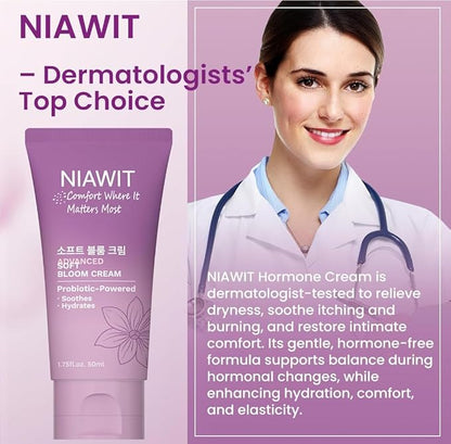 Advanced Soft Bloom Cream – Probiotic-Powered Feminine Moisturizer for Vulva & Intimate Area | Soothes, Hydrates & Protects | Daily Non-Irritating pH-Balanced Cream | 1.73 fl.oz