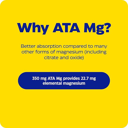 Enzymedica, Magnesium Mind with ATA Mg, 24% Faster Absorption, High-Bioavailability Magnesium for Sleep, Stress & Cognition, 60 Count