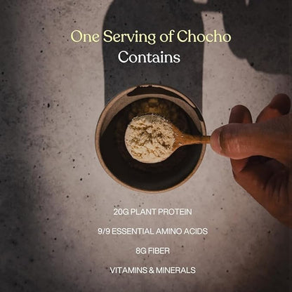 Mikuna Chocho Superfood Protein, Plant-Based Protein Powder, Travel Packs - Vegan, Gluten Free, 3g Net Carbs or Less, and Bioavailable, Non-Isolate (8 Servings, Pure Chocho)