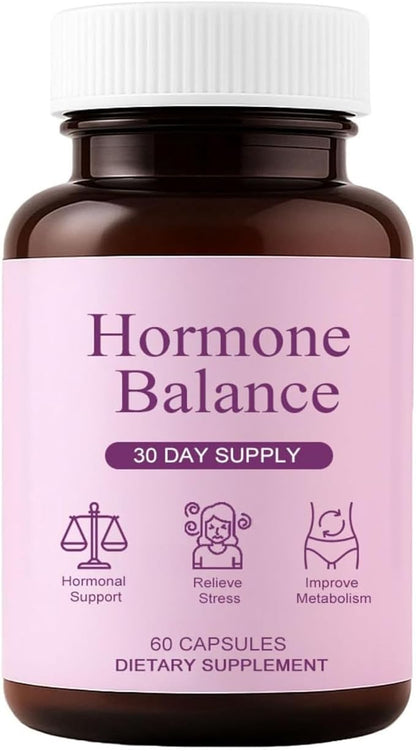 Hormonal Balance Supplements for Women - Weight Management for Menopause Relief, Support Mood & Energy, with Ashwagandha, Ginger Root, 60 Capsules