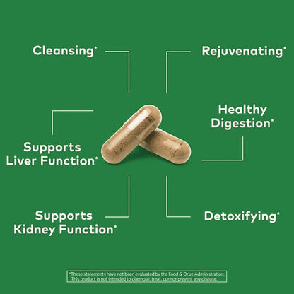 ORGANIC INDIA Liver Kidney Herbal Supplement - Detoxify & Rejuvenate, Supports Healthy Liver & Kidney Function, Vegan, Gluten-Free, Kosher, USDA Certified Organic, Non-GMO - 180 Capsules
