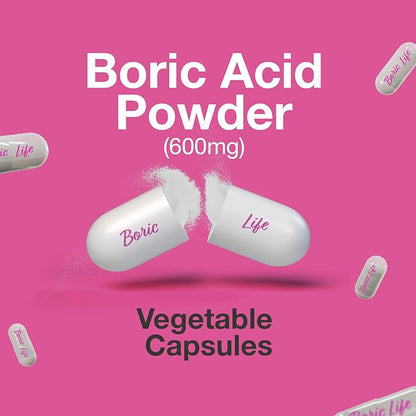 NutraBlast Boric Acid Suppositories - 100% Pure Made in USA - Boric Life Intimate Health Support (60 Count)