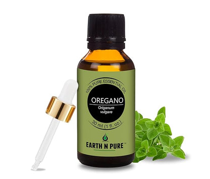 Earth N Pure Oregano Essential Oil Undiluted, Natural and Therapeutic Grade with Glass Dropper - 30 ML
