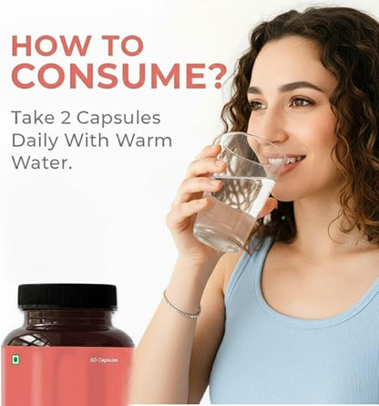 Plant Based PCOS/PCOD Supplement 60 Veg Capsules (500Mg) Pack 1 | Ayurvedic Medicine for Delayed Periods | Supplements for Women Promoting Better Cycle & Hormonal Balance